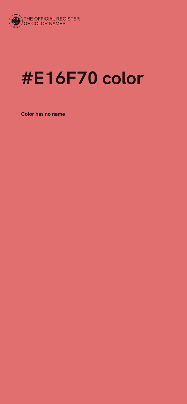 #E16F70 color image
