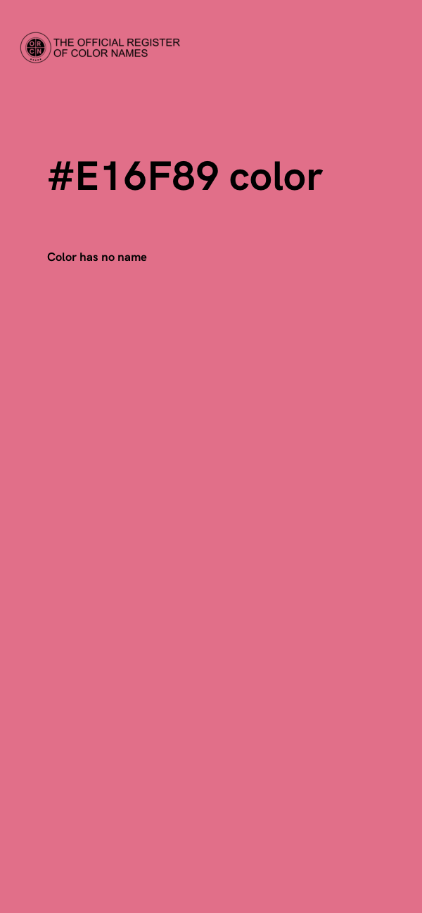 #E16F89 color image