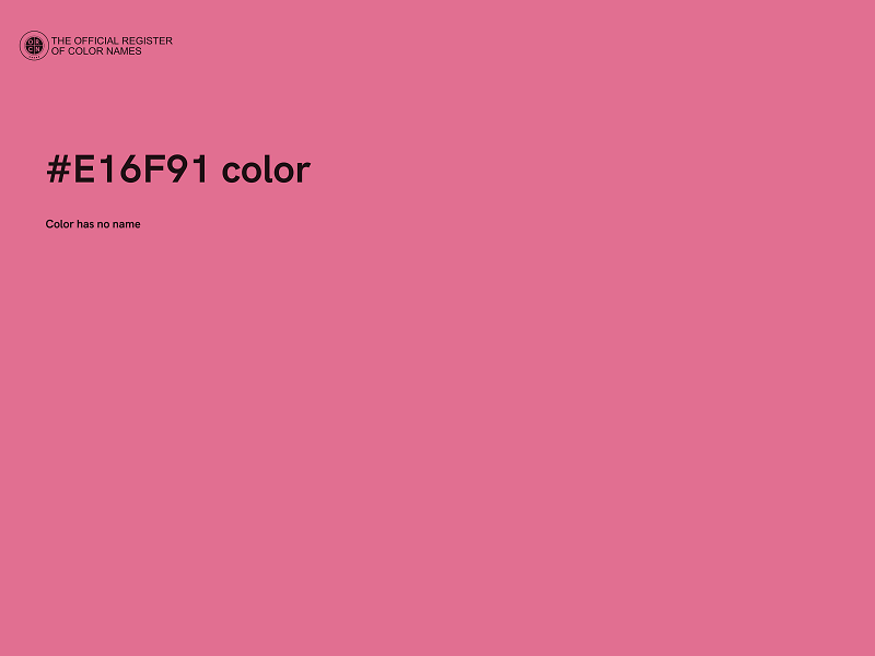 #E16F91 color image