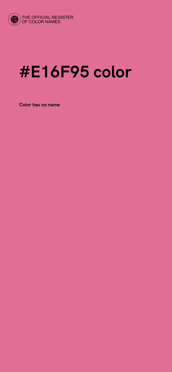 #E16F95 color image