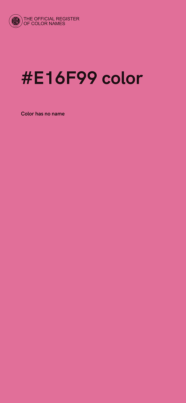 #E16F99 color image