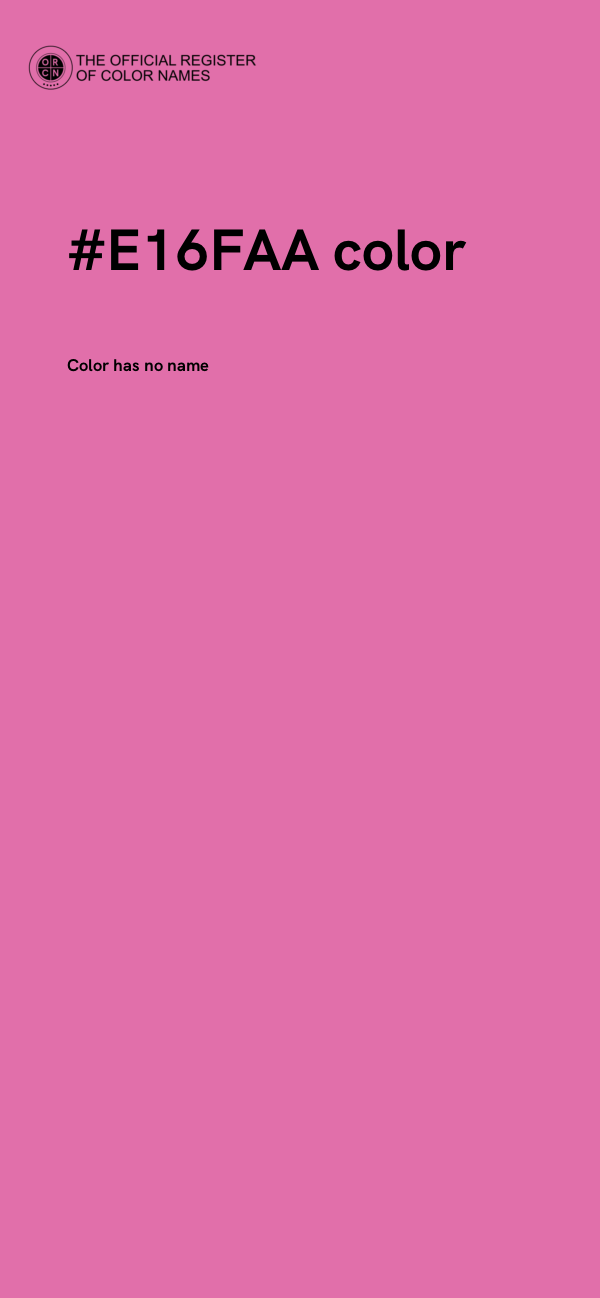 #E16FAA color image