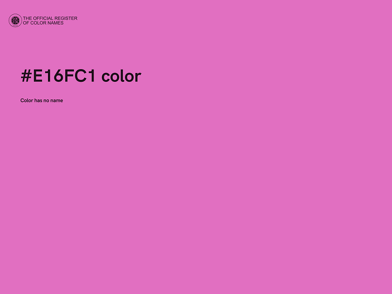 #E16FC1 color image