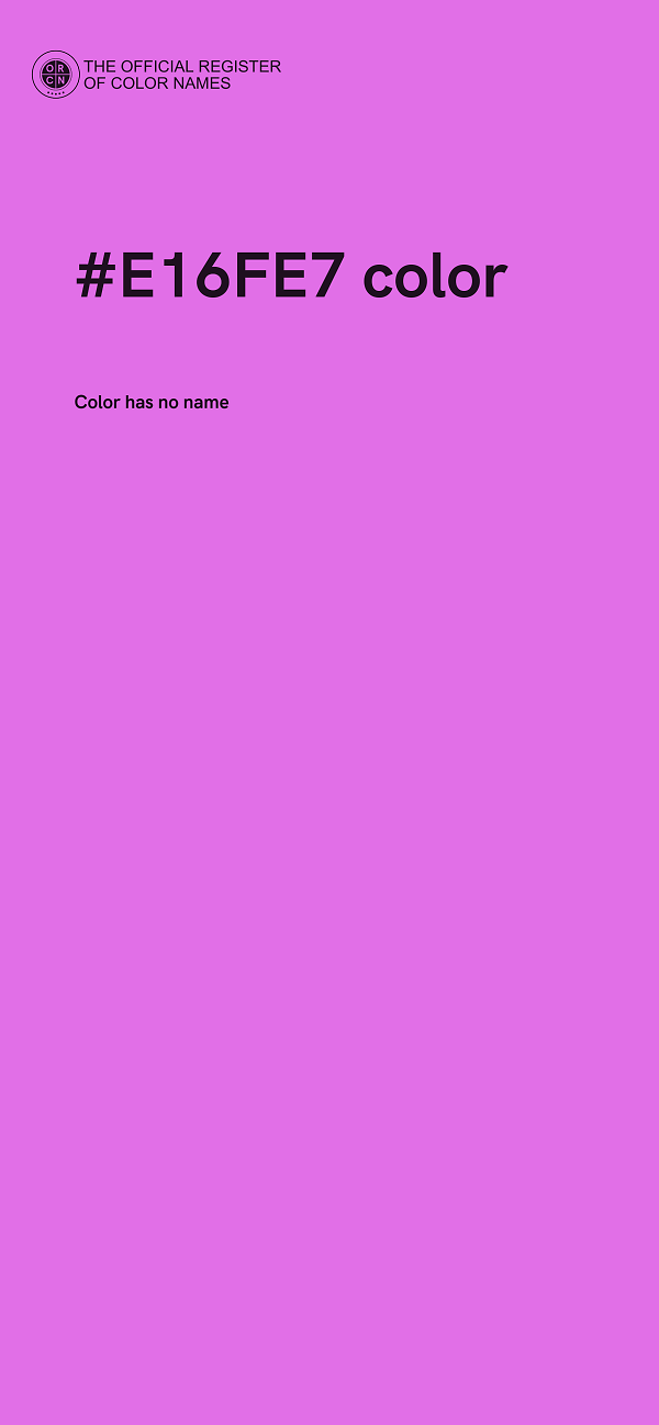 #E16FE7 color image