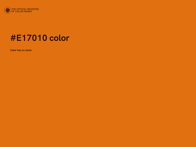 #E17010 color image