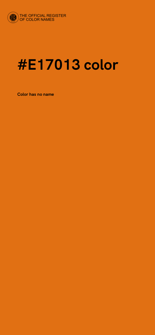 #E17013 color image