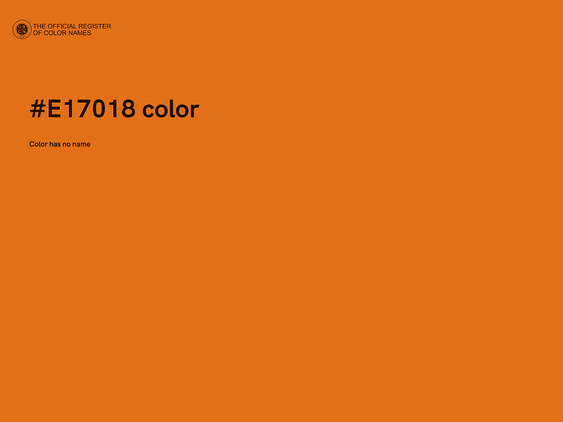 #E17018 color image