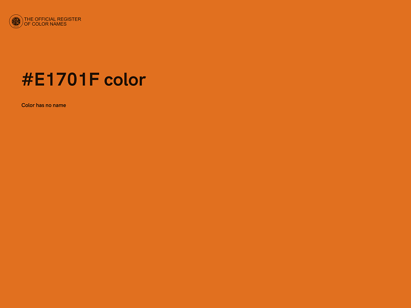 #E1701F color image