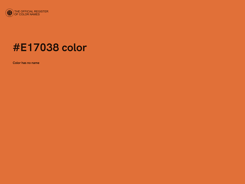 #E17038 color image