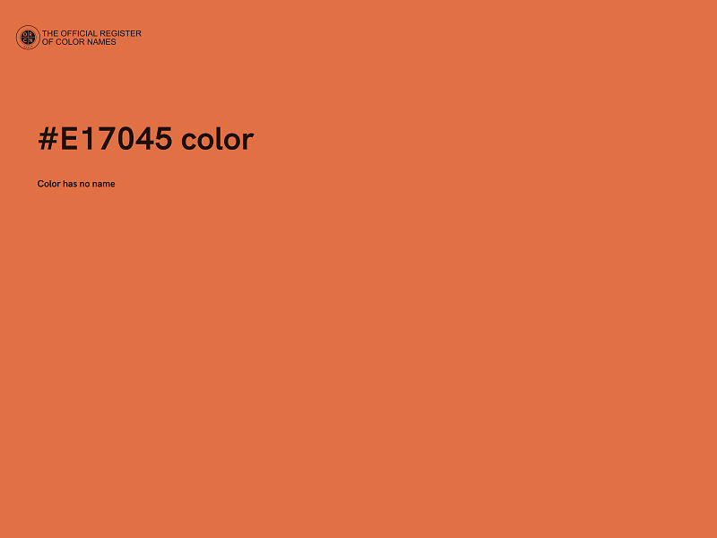 #E17045 color image