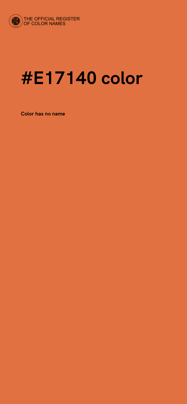 #E17140 color image