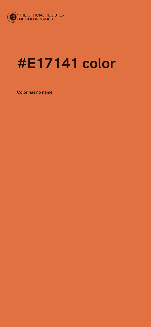 #E17141 color image