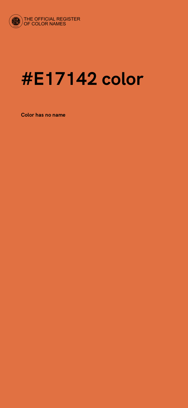 #E17142 color image