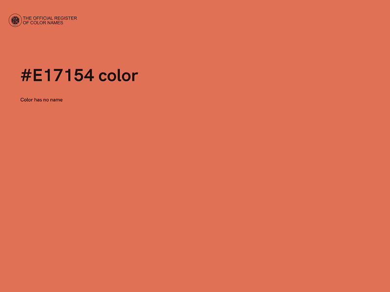 #E17154 color image