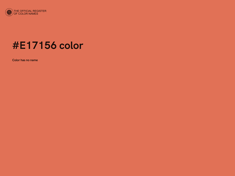 #E17156 color image