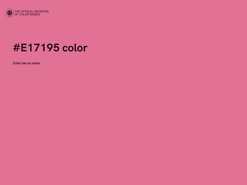 #E17195 color image