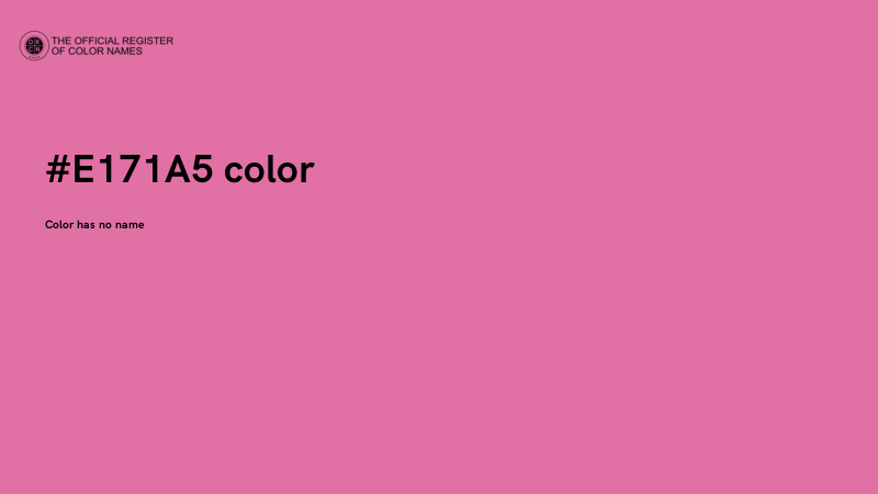 #E171A5 color image