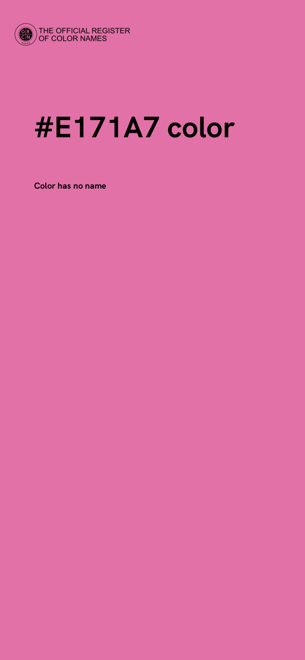 #E171A7 color image