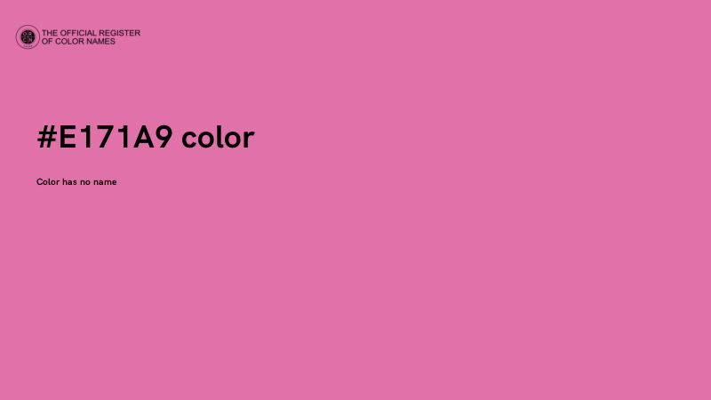 #E171A9 color image