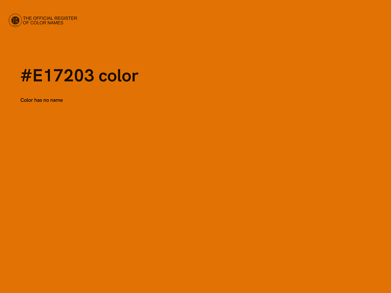 #E17203 color image