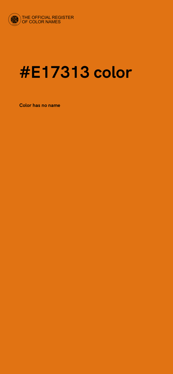 #E17313 color image