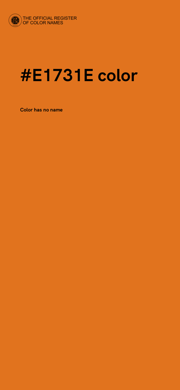 #E1731E color image