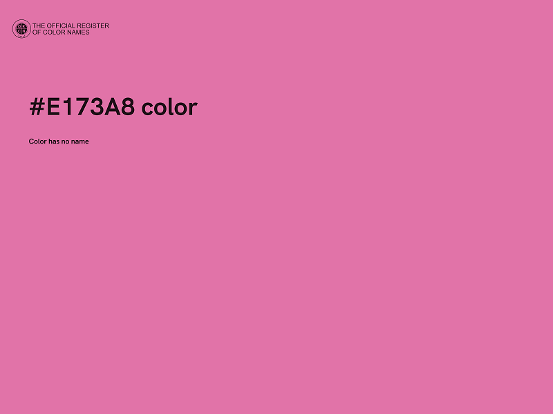 #E173A8 color image