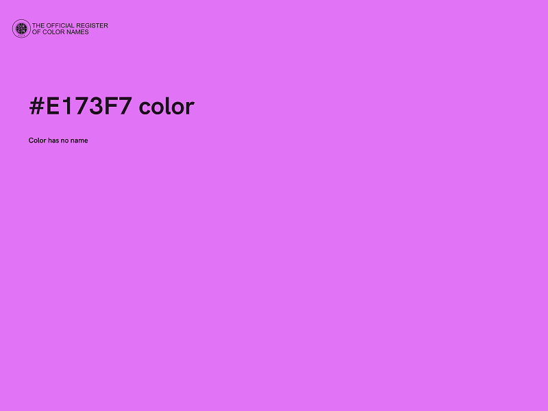 #E173F7 color image