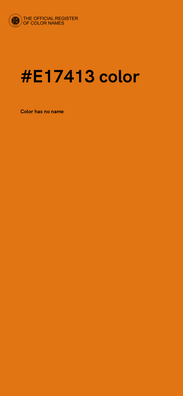 #E17413 color image