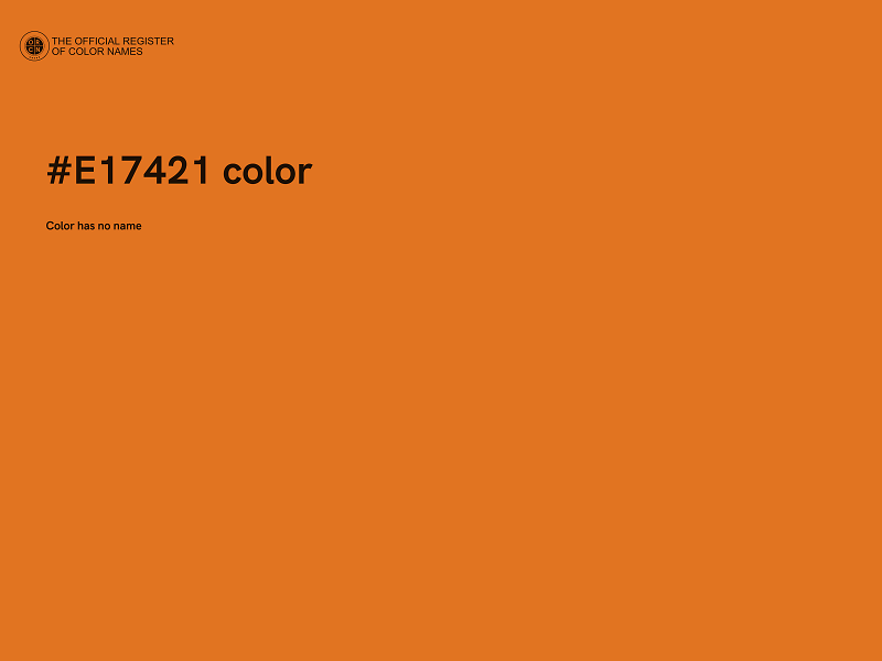 #E17421 color image