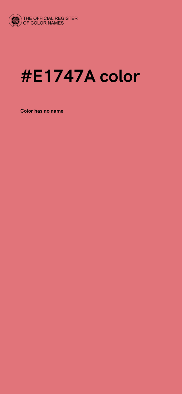 #E1747A color image