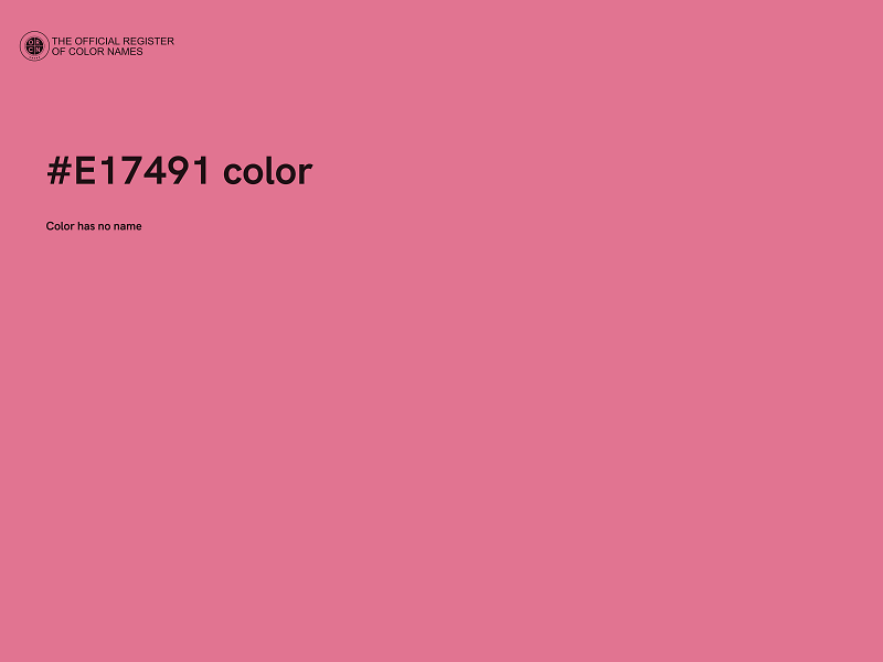 #E17491 color image