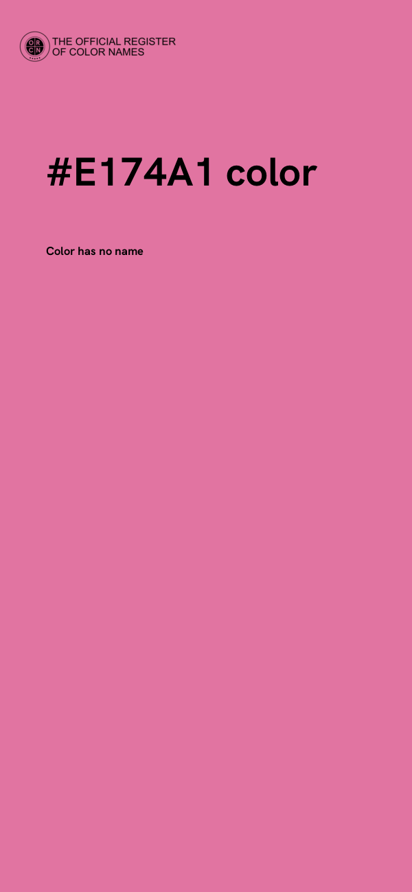 #E174A1 color image