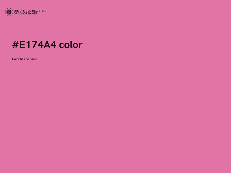 #E174A4 color image