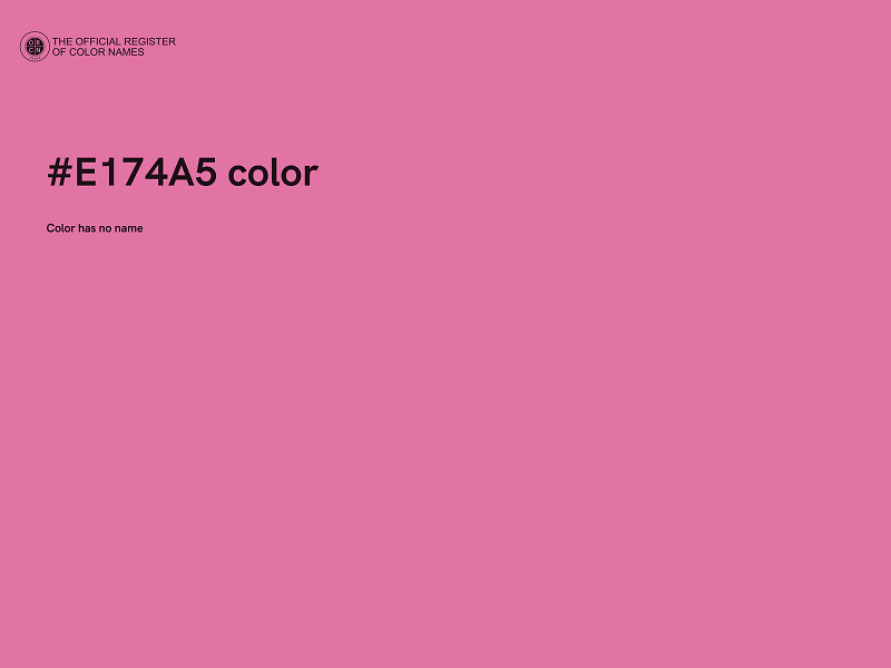 #E174A5 color image