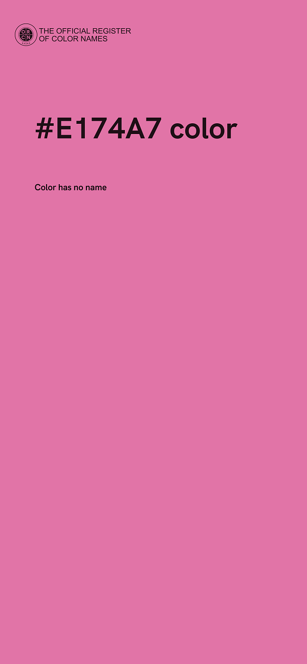 #E174A7 color image