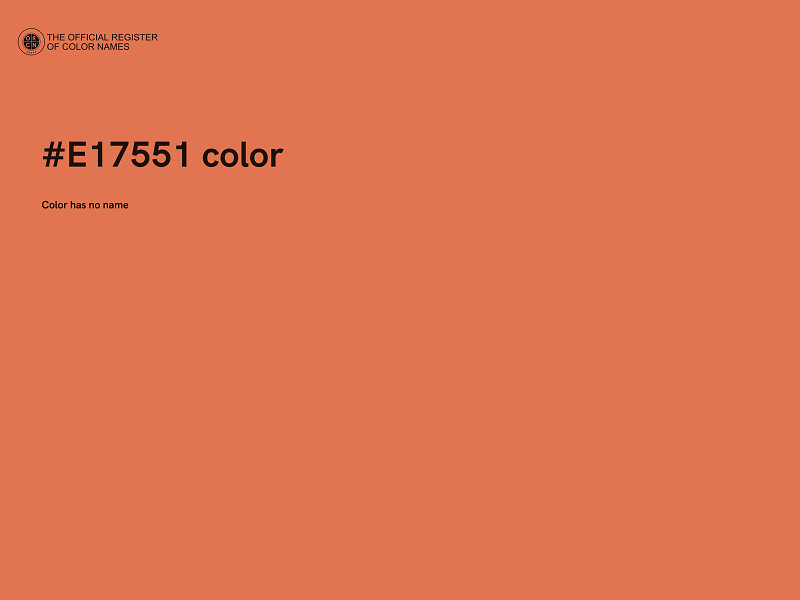 #E17551 color image