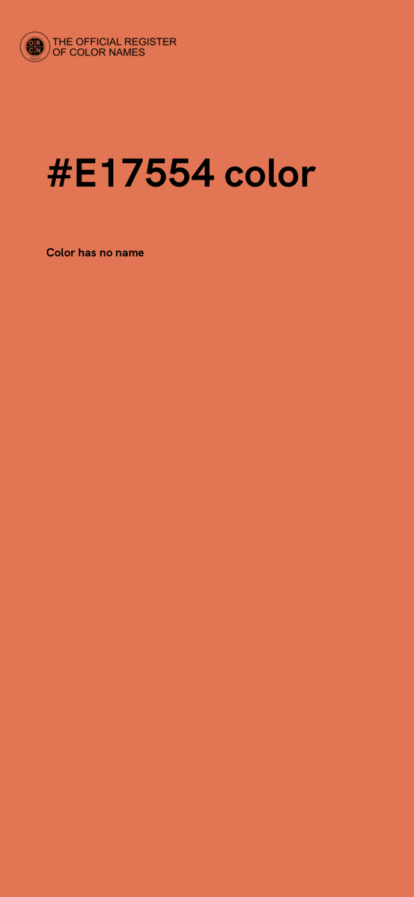 #E17554 color image