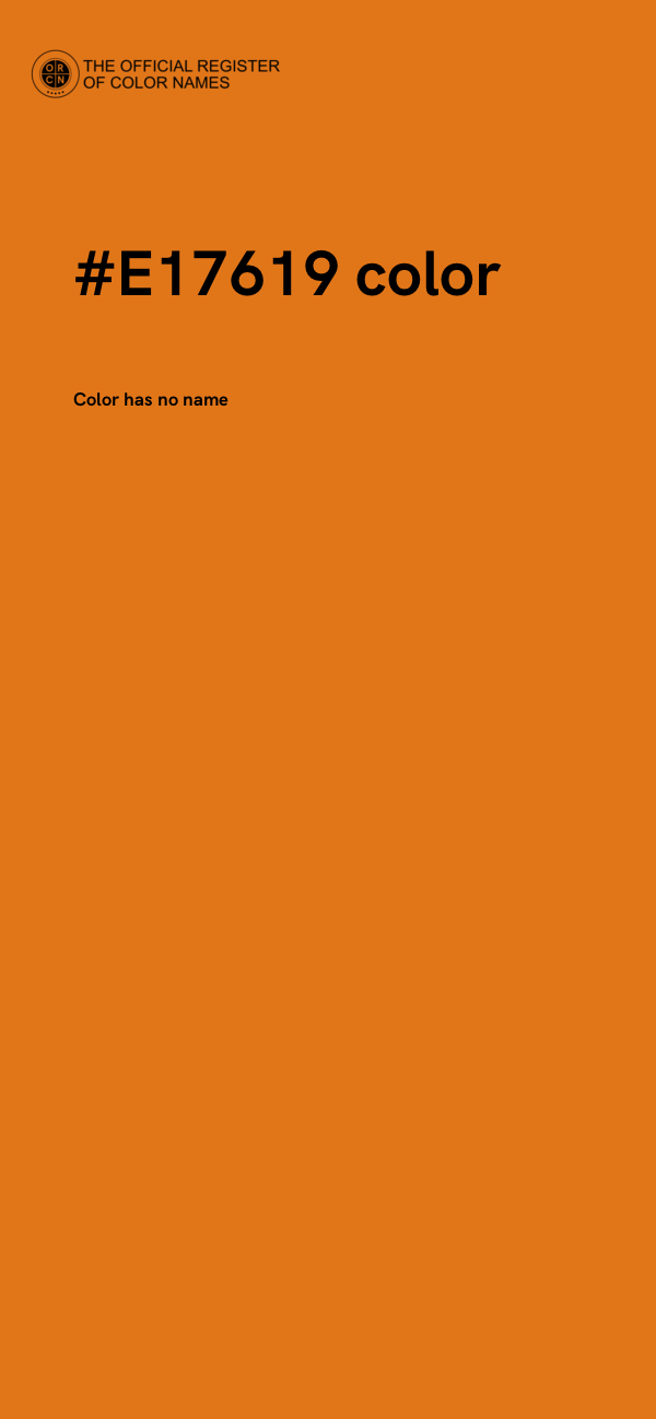 #E17619 color image