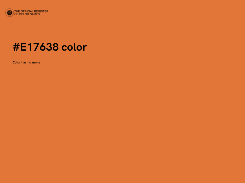 #E17638 color image