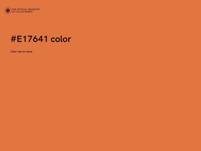 #E17641 color image
