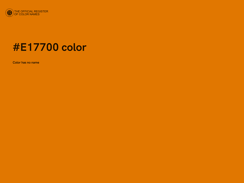 #E17700 color image