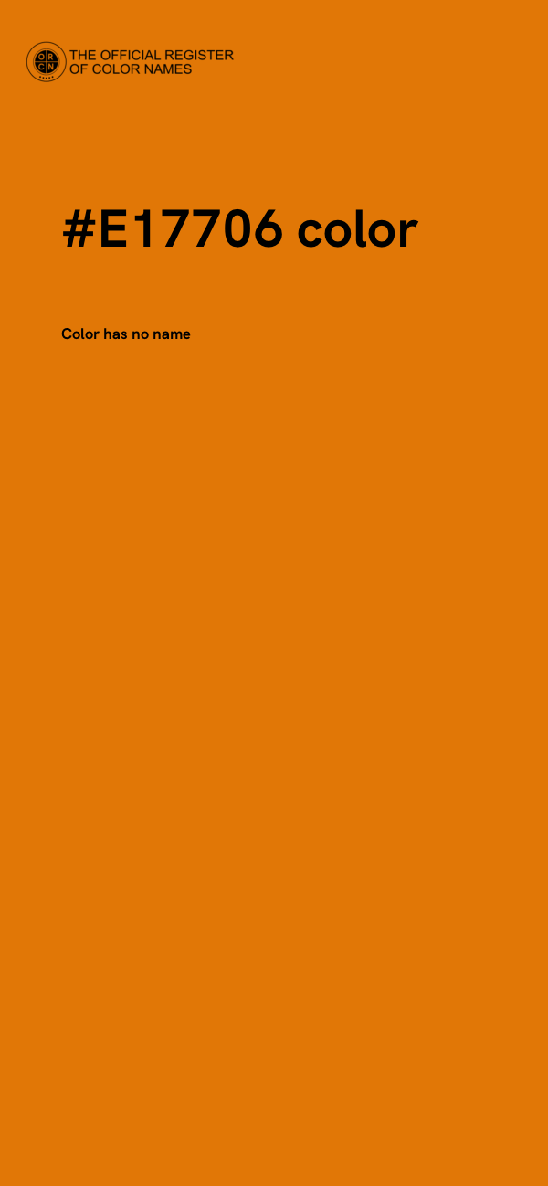 #E17706 color image