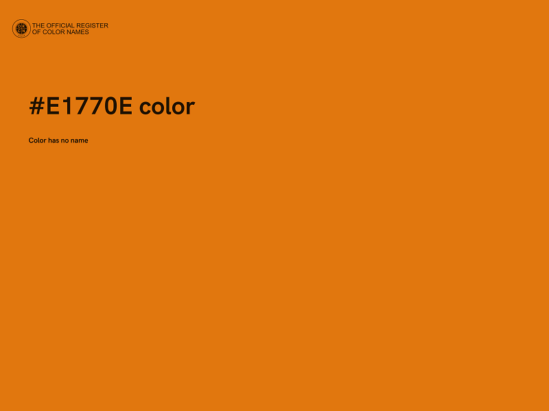 #E1770E color image