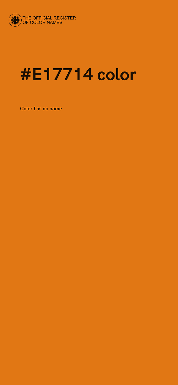 #E17714 color image