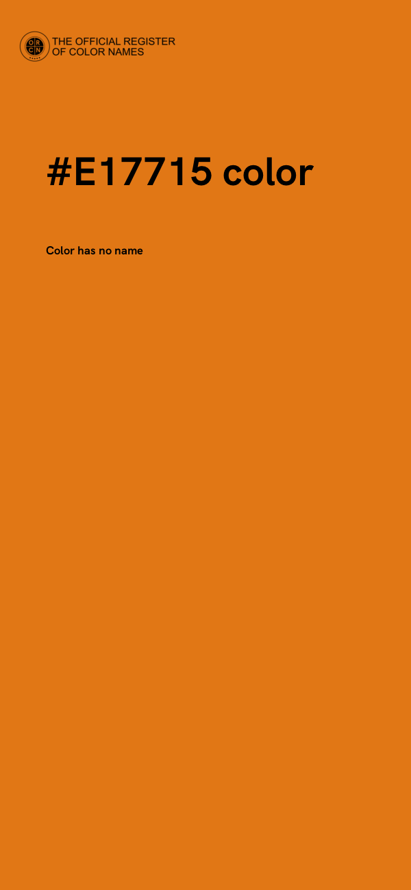 #E17715 color image