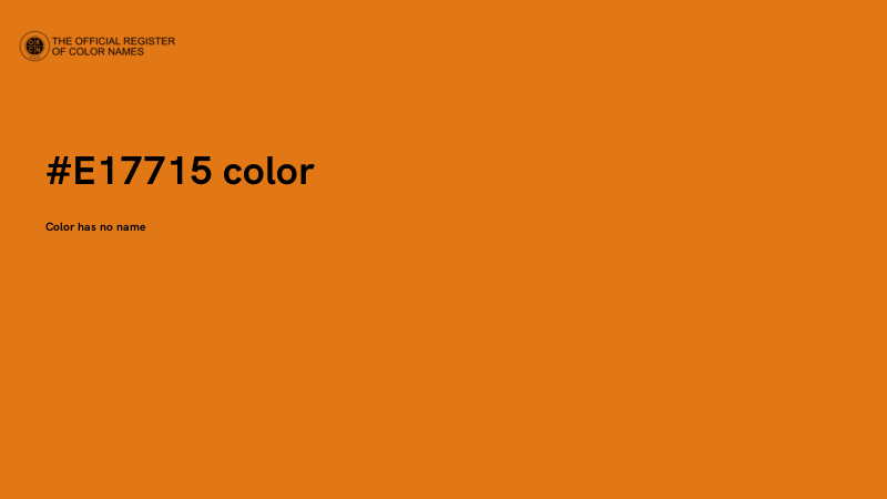 #E17715 color image