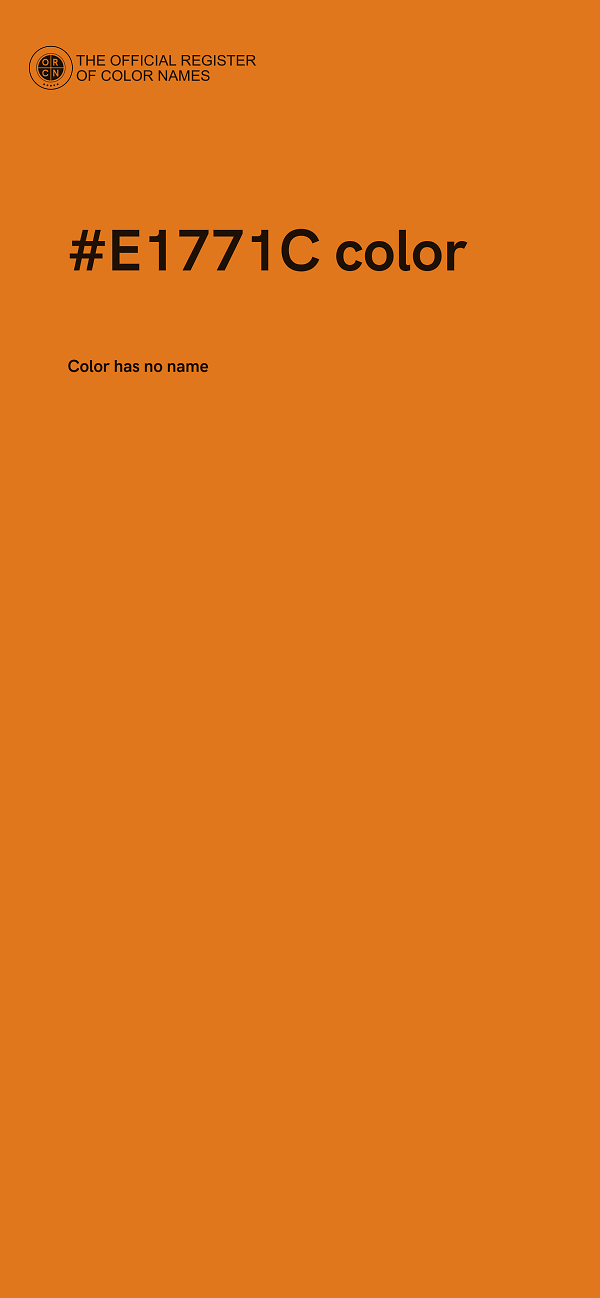 #E1771C color image
