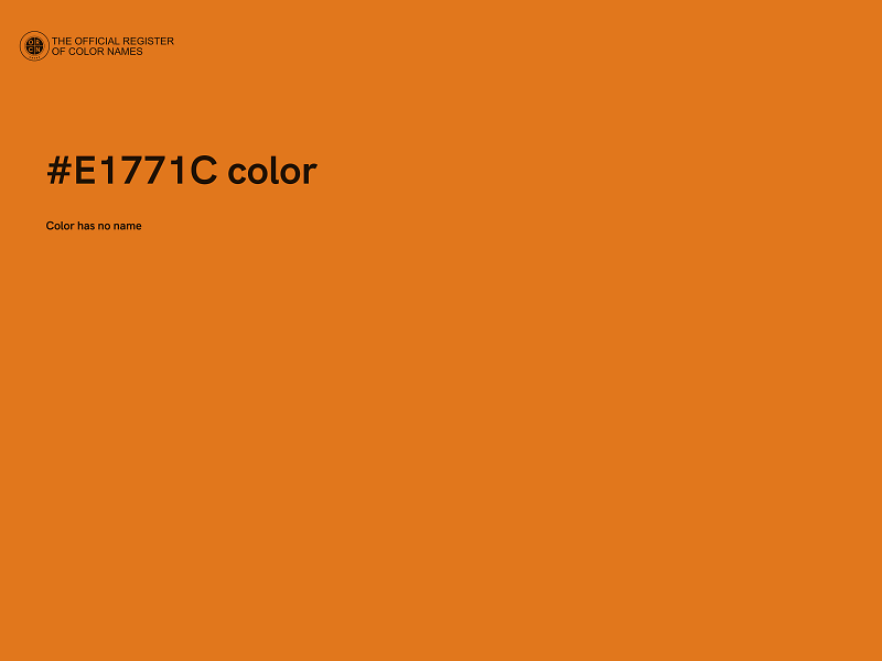 #E1771C color image