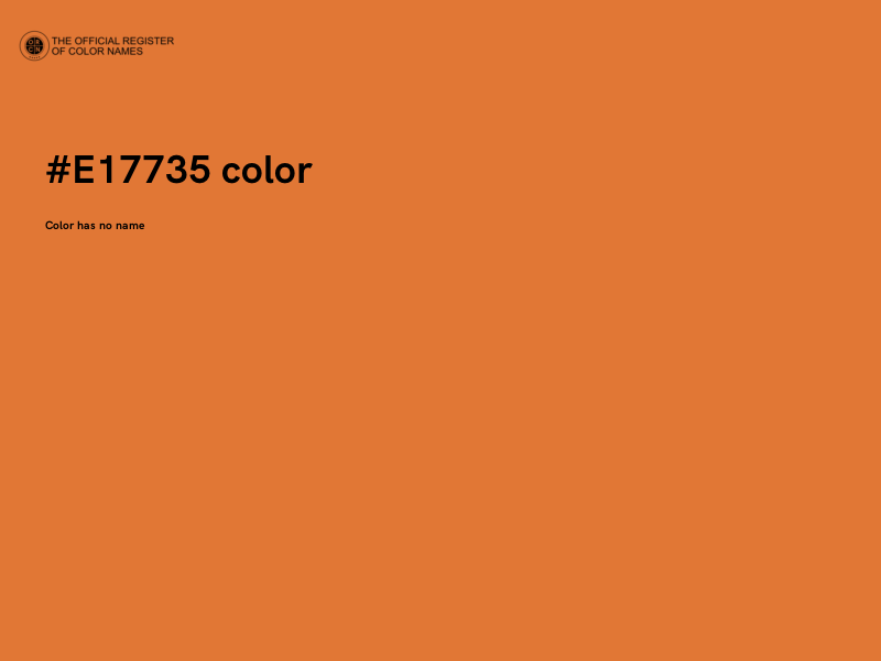 #E17735 color image